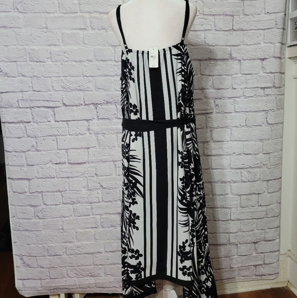 Lane Bryant Asymmetrical Floral Print Spaghetti  Strap Midi Dress 22/24 - Picture 12 of 14